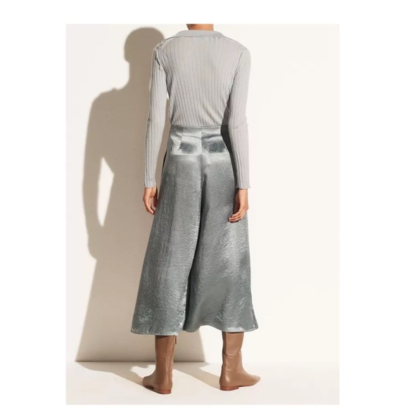VINCE responsible drapey culotte in azure stone - Picture 3 of 14